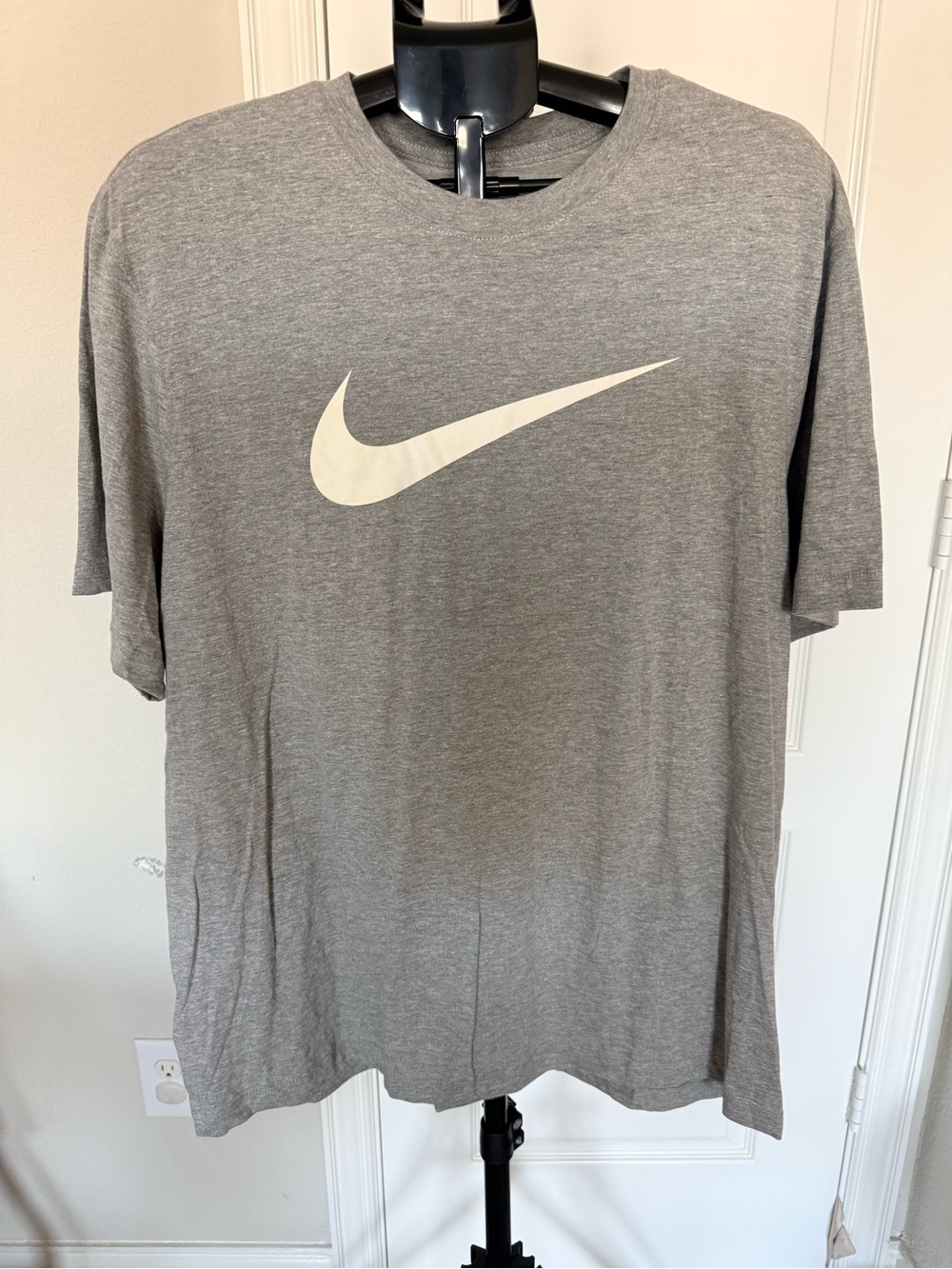 Nike Gray Short Sleeve Tee with White Swoosh